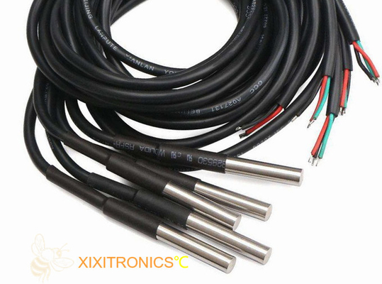 वाहन MFT-4401 श्रृंखला के लिए OD6.0mm आउटपुट डिजिटल DS18B20 तापमान सेंसर